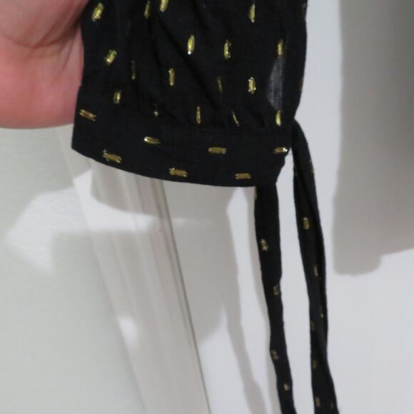 Maette 1X Black Gold Long Sleeve Top - Picture 5 of 7